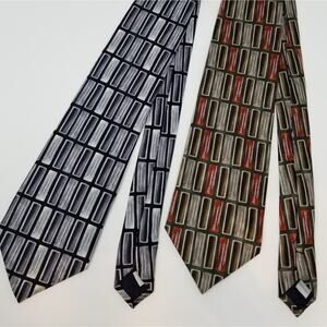 Pierre Cardin 100% Silk Comfortable Men's Ties Loving Memory Ties Bundle /2 VGC